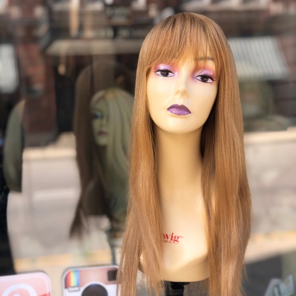 Human hair Wig Long strawberry blonde bangs 2020 - Picture 3 of 8
